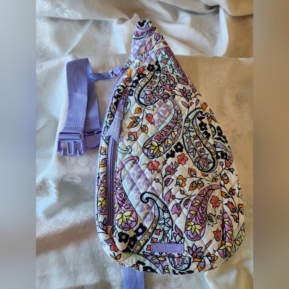 Vera Bradley Essential SlIng Backpack "Maddealena Paisley Soft" Never Used